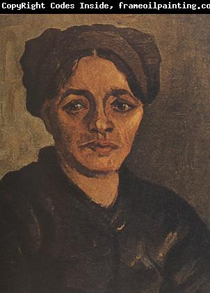 Vincent Van Gogh Head of a Peasant Woman with Dark Cap (nn04)